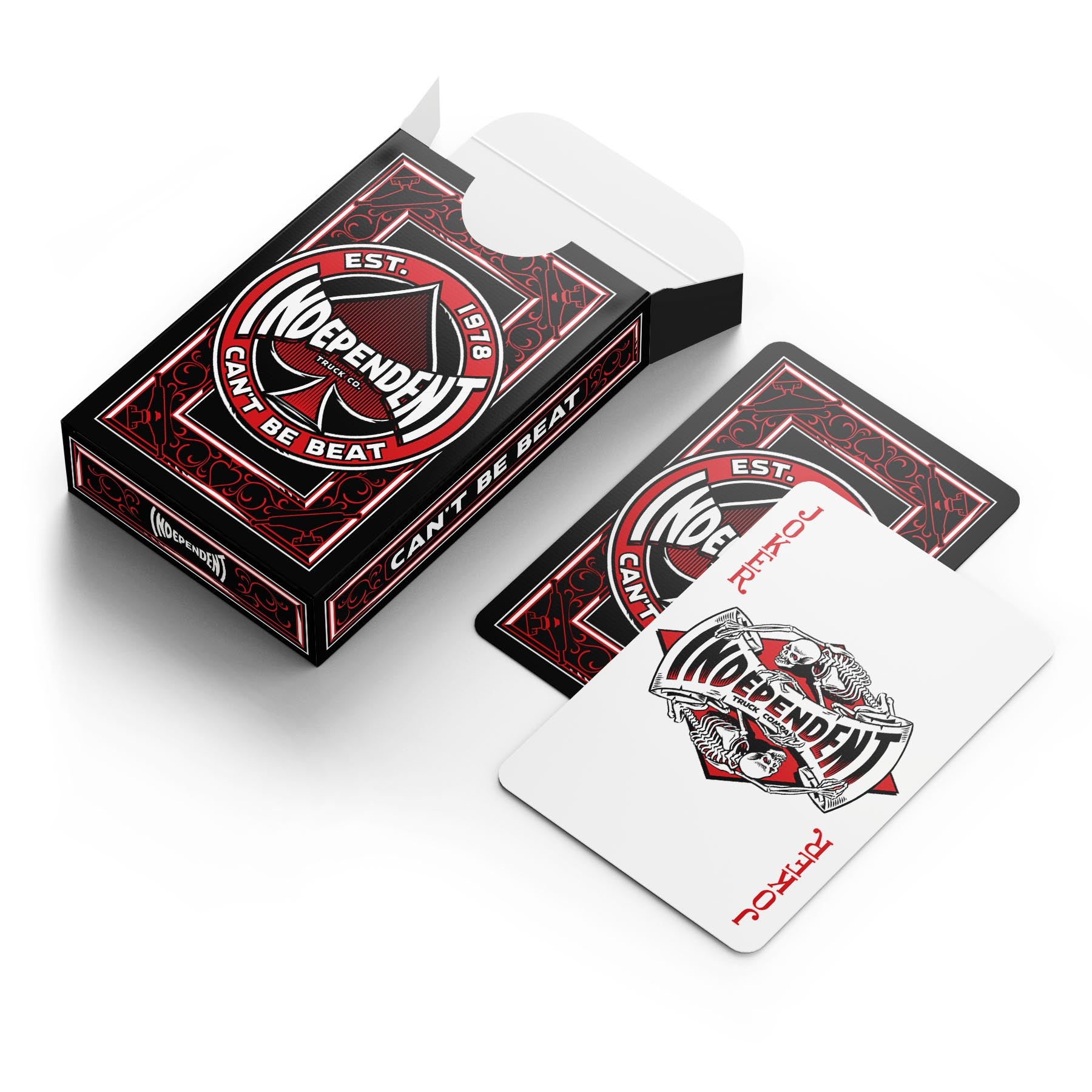 Independent Can't Be Beat Playing Cards Black/Red