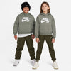 Nike SB Kid&#39;s Icon Fleece EasyOn Hoodie Dark Stucco/White