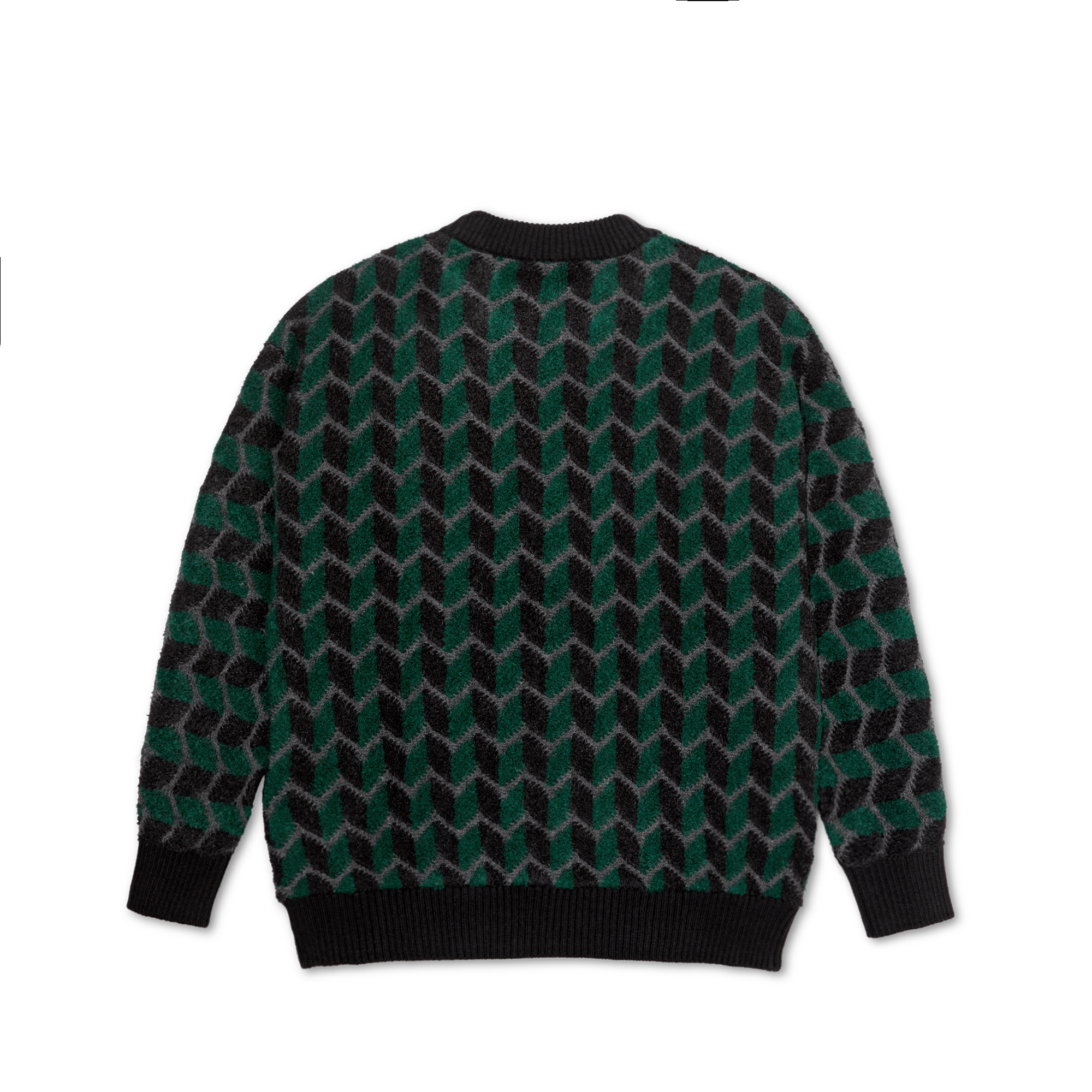 Polar Zig Zag Knit Sweater Black/Dark Teal