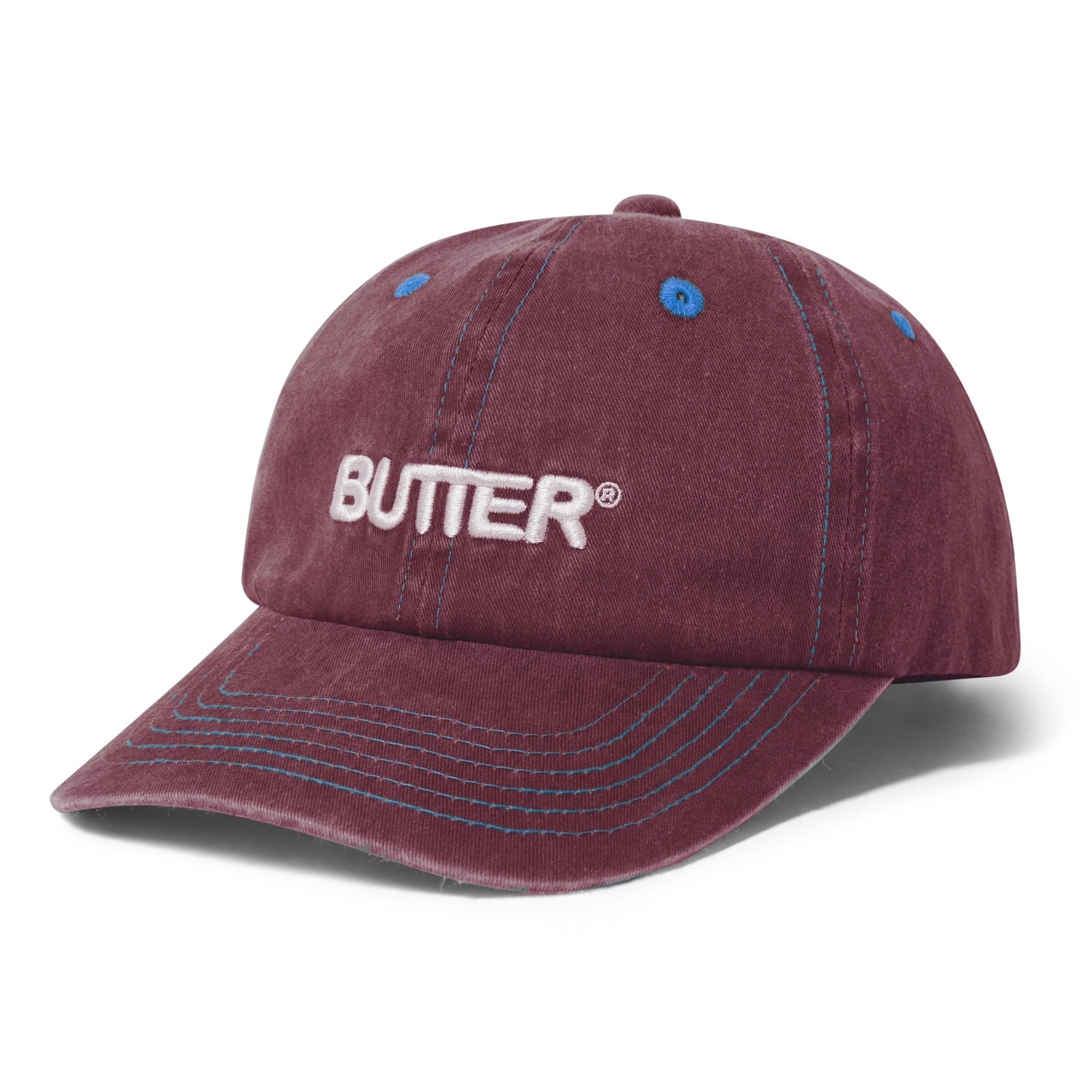 Butter Goods Rounded Logo 6 Panel Cap Sangria