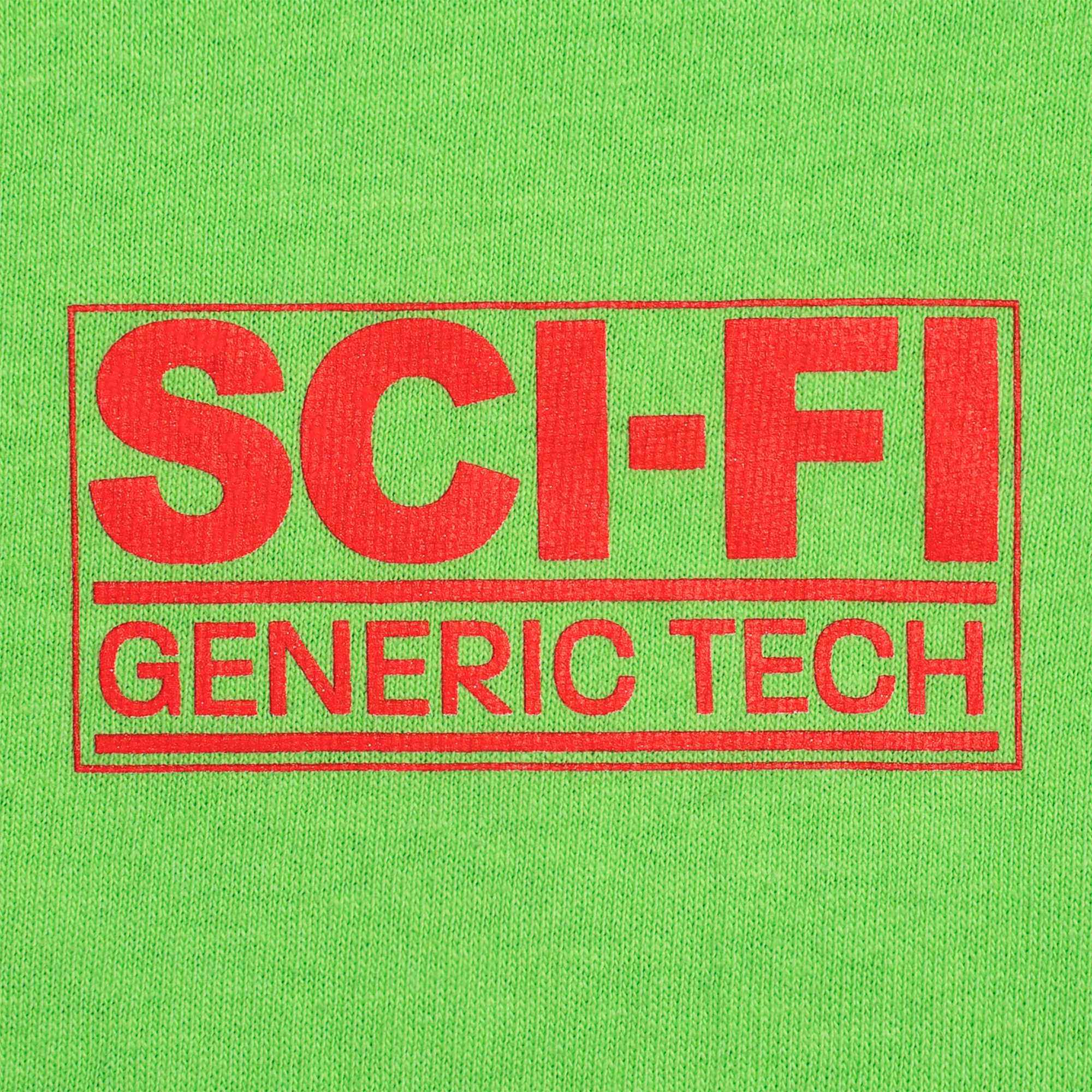 Sci-Fi Fantasy Generic Tech Tee Lime Green