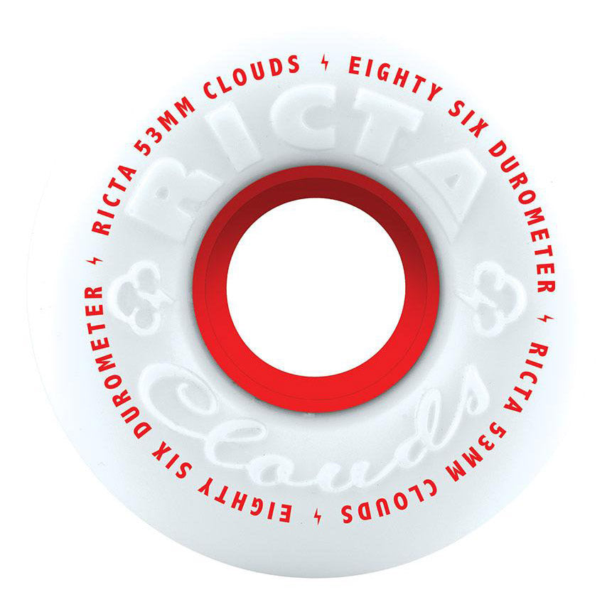 Ricta Wheels Clouds White/Red Core 86a 53mm