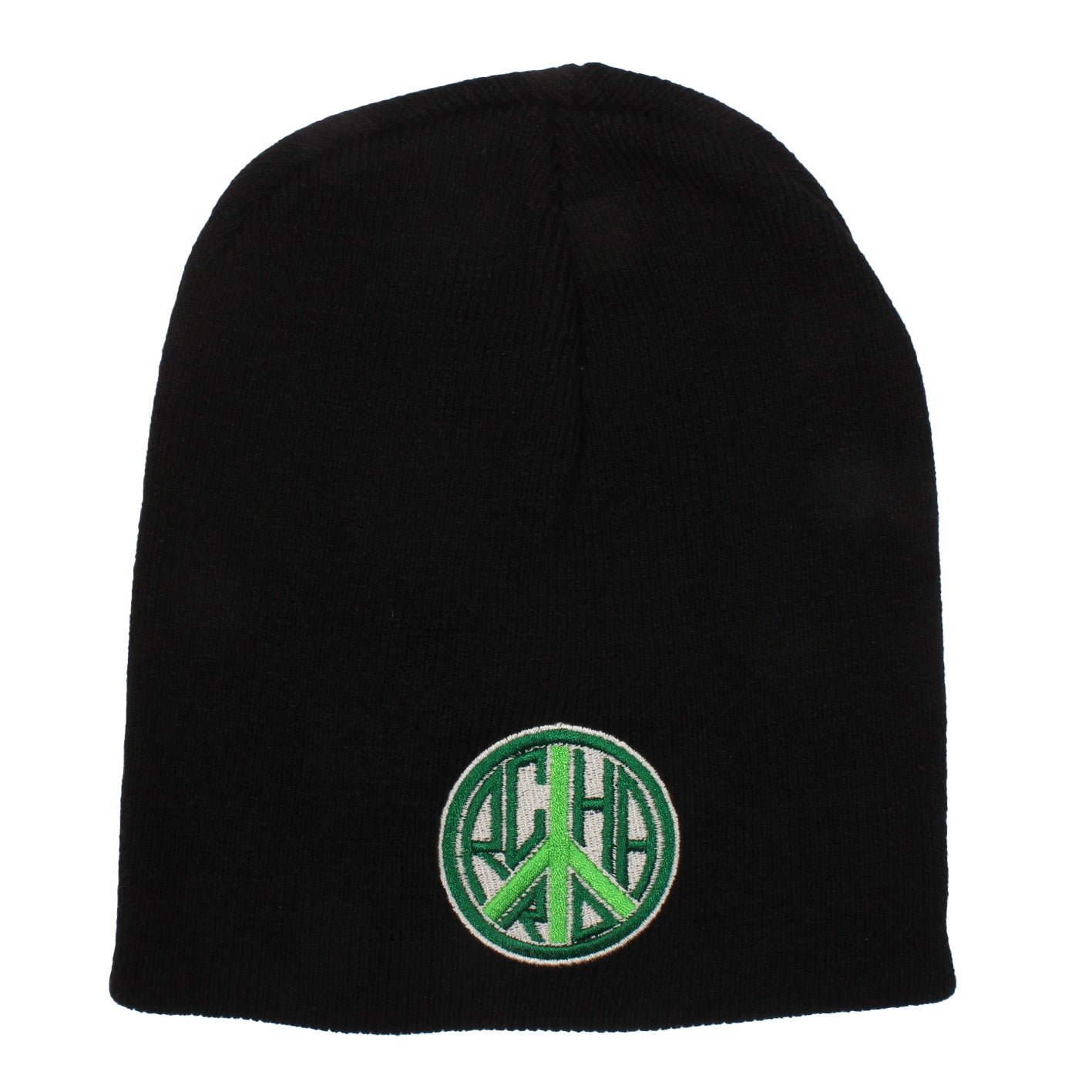 Orchard Peace by Damion Silver Skully Beanie Black