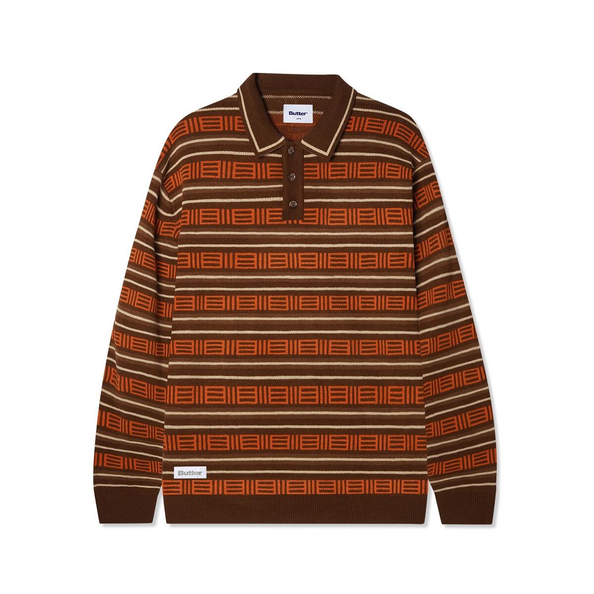 Butter Goods Windsor Knitted Sweater Brown/Tan