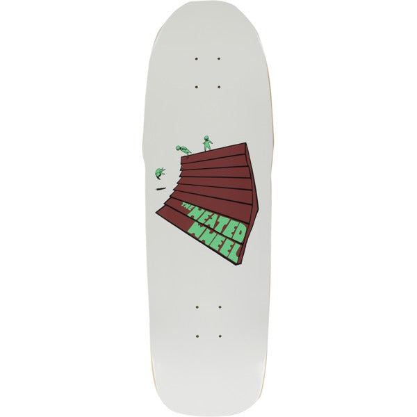 The Heated Wheel Slam Time White Shaped Deck 9.6