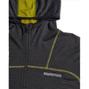 SexHippies Grid Fleece Hooded Pullover Gunmetal/Acid Green