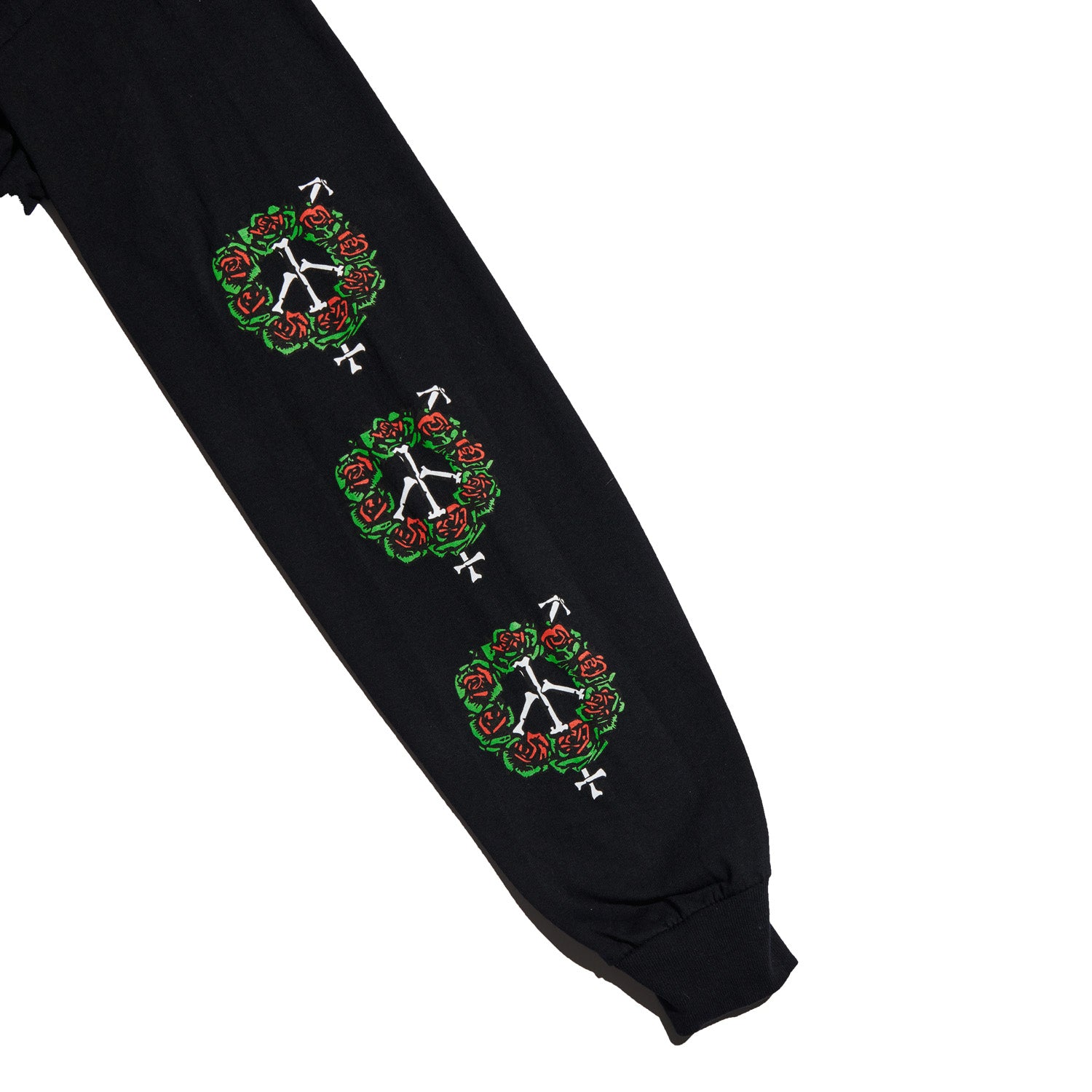 SexHippies Boney Rose Longsleeve Tee Black