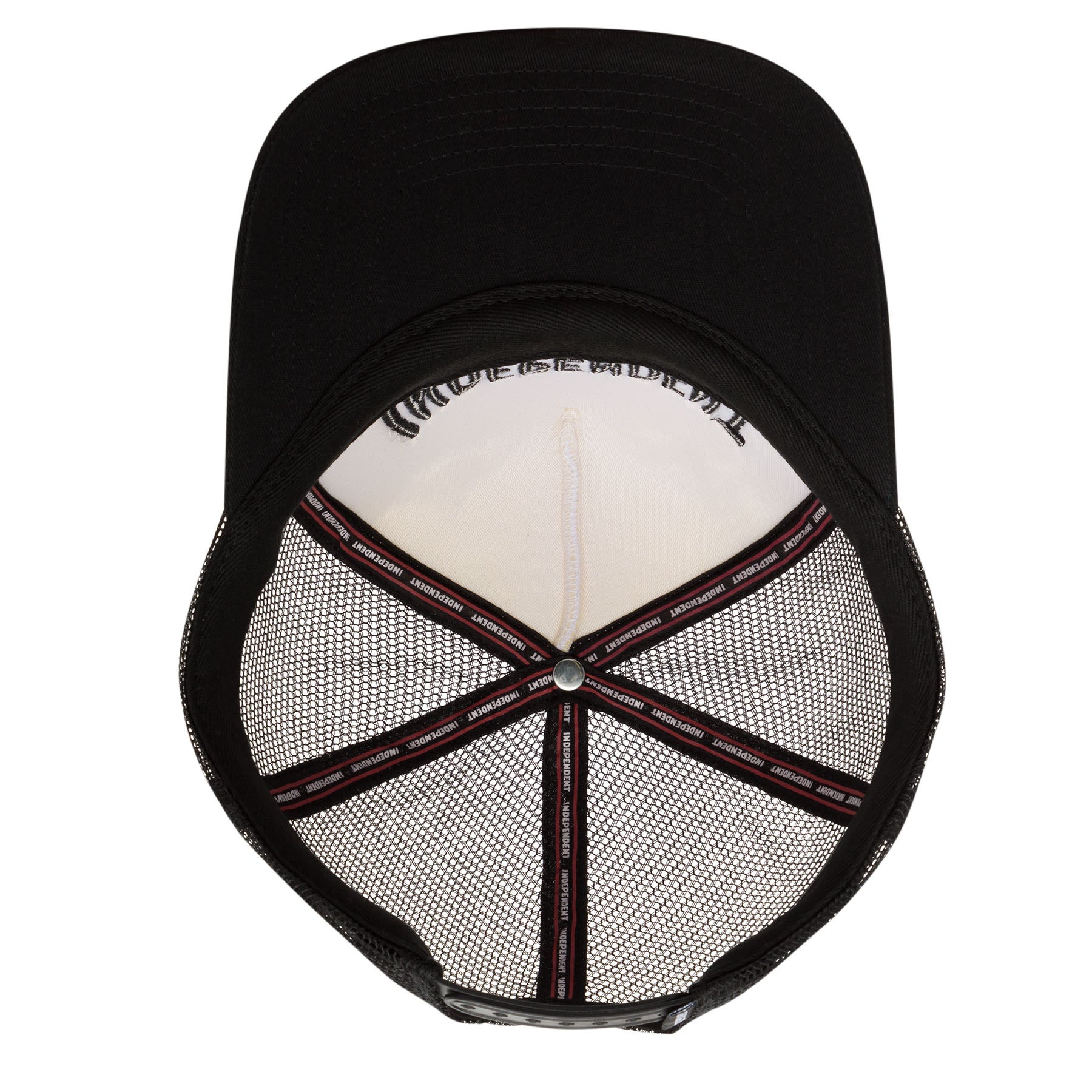 Independent Span Mesh Trucker High Profile Hat White/Black