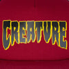 Creature Logo Mesh Trucker High Profile Hat Maroon/Black