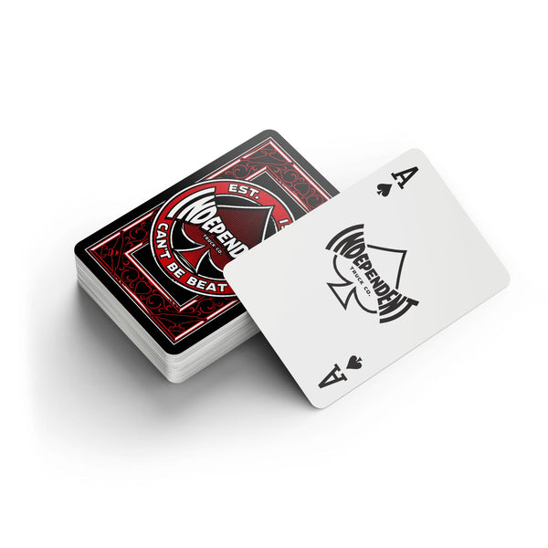 Independent Can't Be Beat Playing Cards Black/Red - Orchard