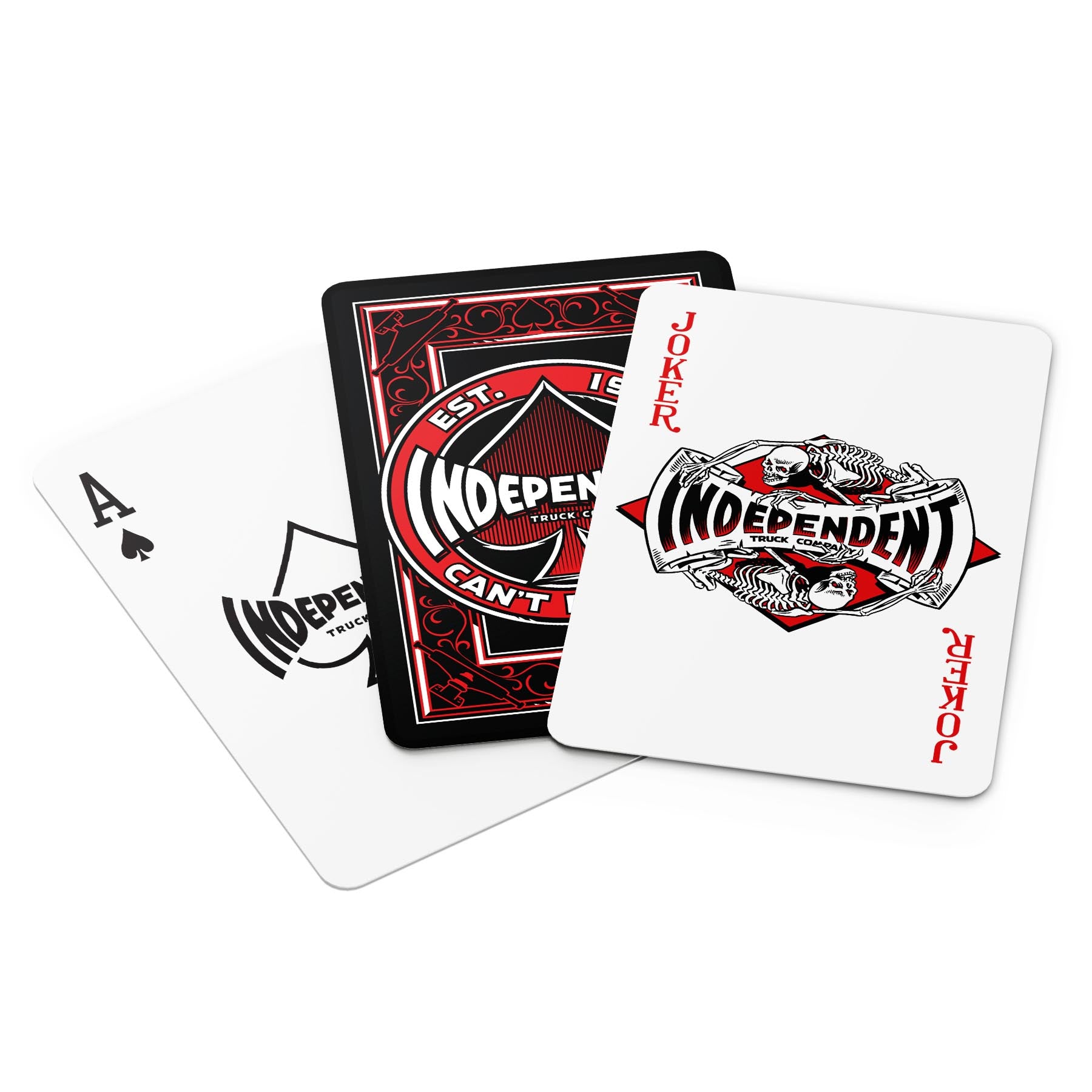 Independent Can't Be Beat Playing Cards Black/Red