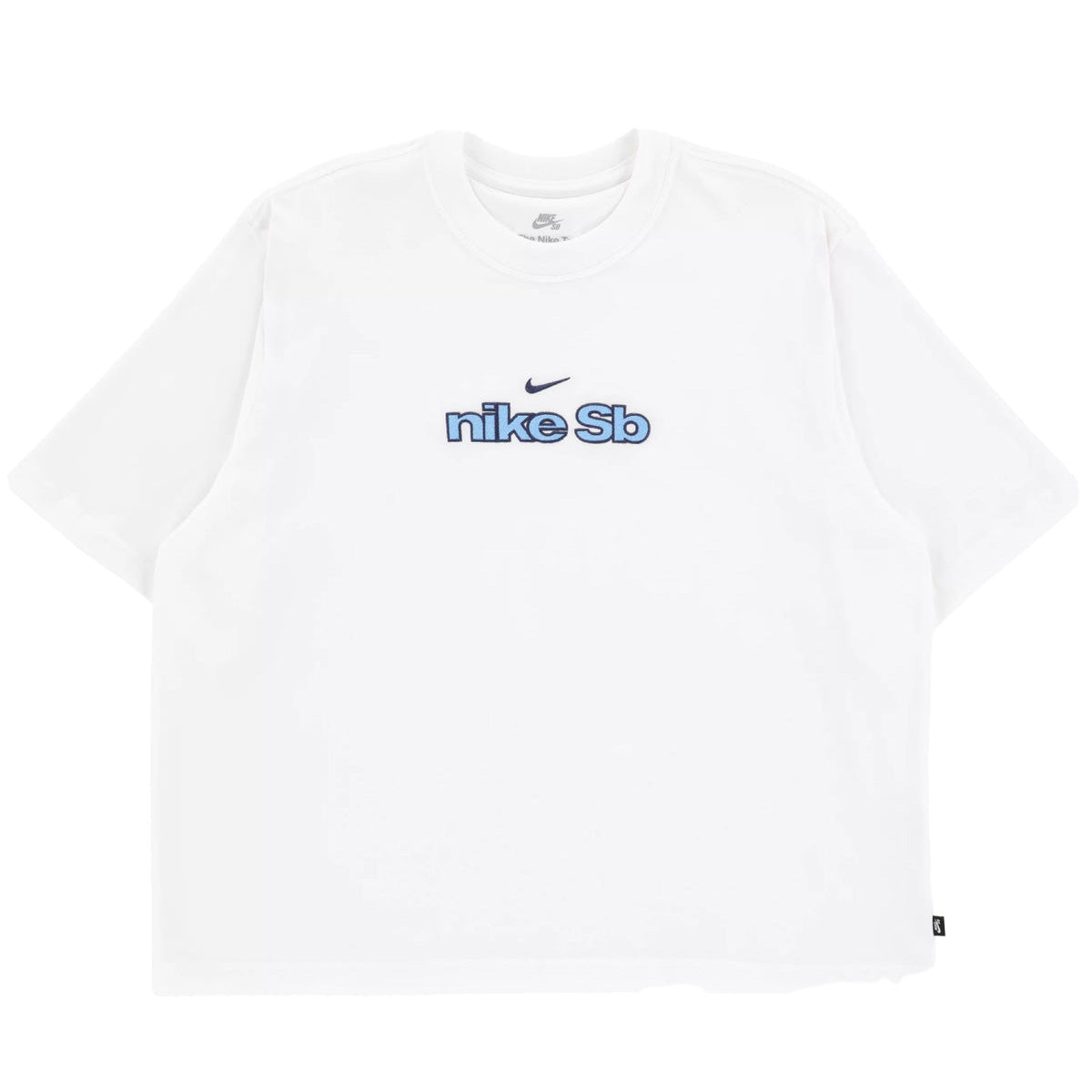 Nike SB Women's Embroidered Skate T-Shirt White Orchard Skateshop