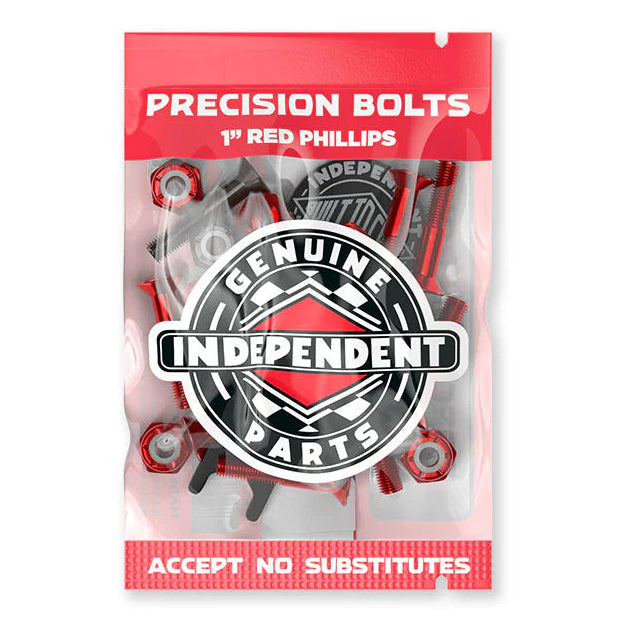 Independent Genuine Parts Red/Black Hardware Phillips 1'' W/ Tool