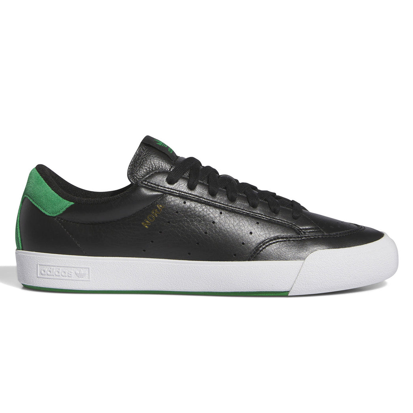 adidas Nora Black Green White Leather Shoes - 4 adidas Nora Black Green White Leather Shoes - 4