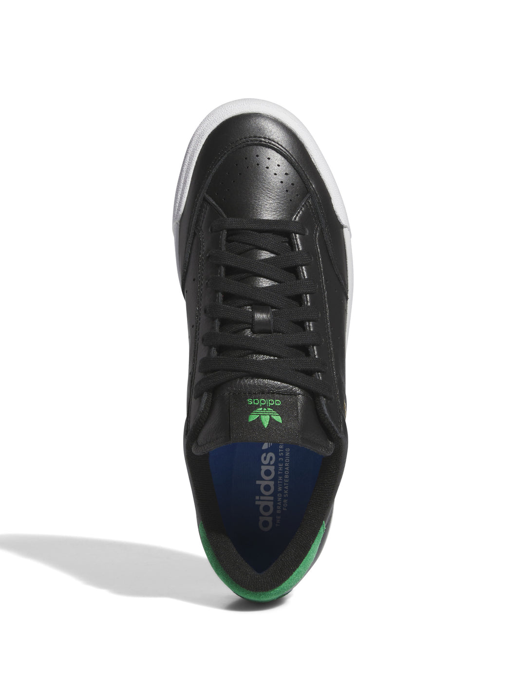 adidas Nora Black Green White Leather Shoes - 4 adidas Nora Black Green White Leather Shoes - 4