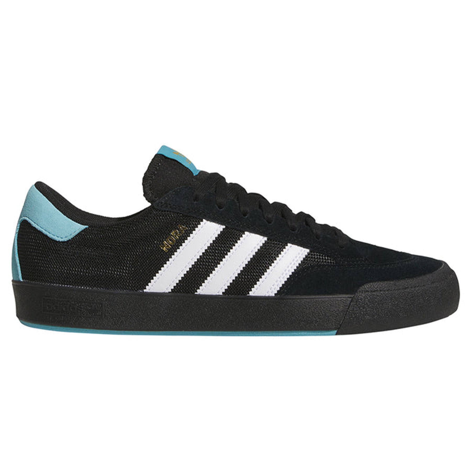 black white and blue adidas