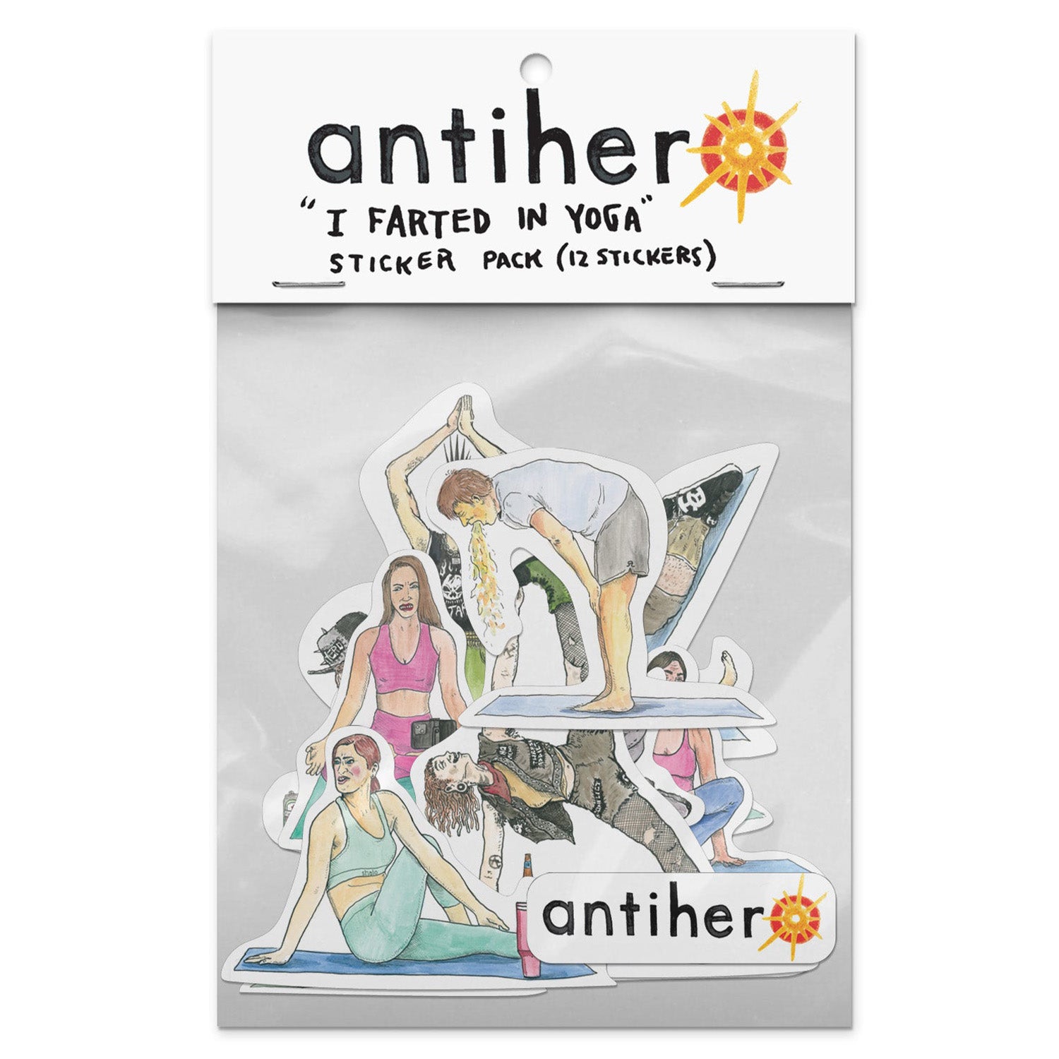 Antihero I Farted In Yoga Class Sticker Pack