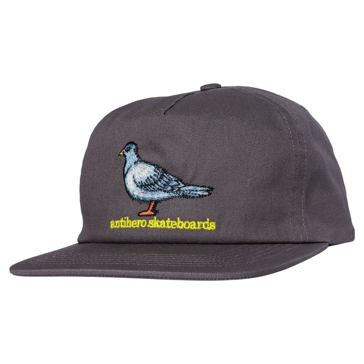 Antihero Lil Pigeon Snapback Hat Grey/Yellow