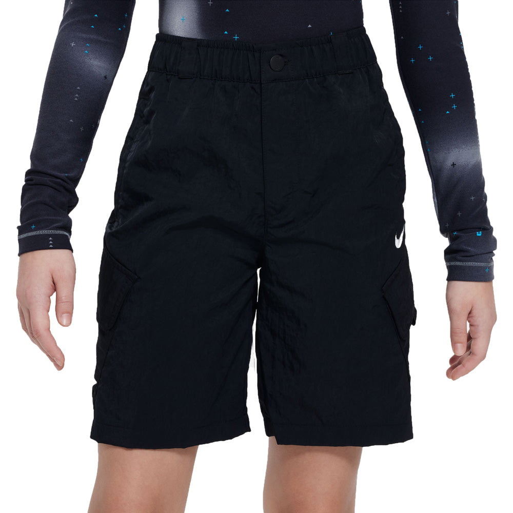 Nike SB Big Kids' Woven Cargo Shorts Black - Orchard Skateshop