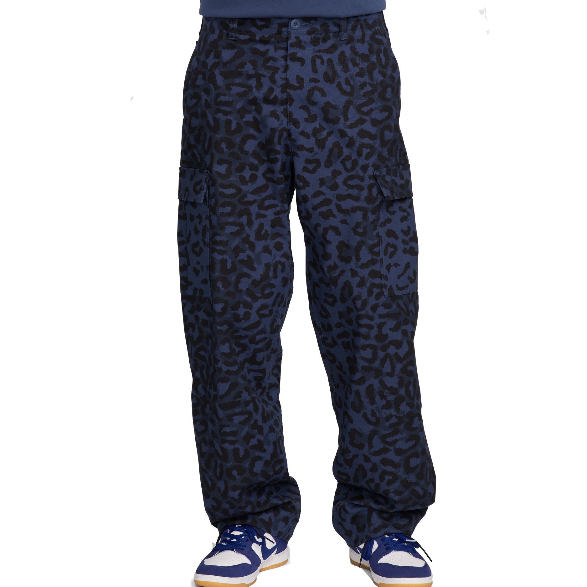 Nike SB Kearny Cargo Pant Midnight Navy AOP Animal Print