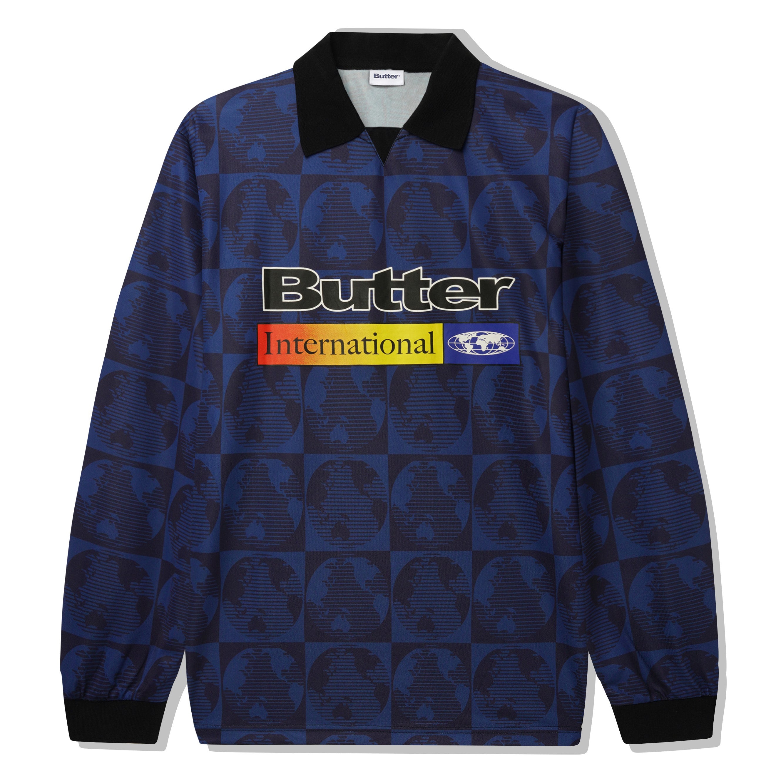 【BUTTER GOODS】Atlas L/S Jersey - Navy Butter Goods Atlas LS Jersey Navy - Orchard Skateshop