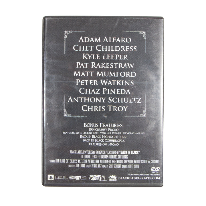 Overripe DVD Black Label Back in Black