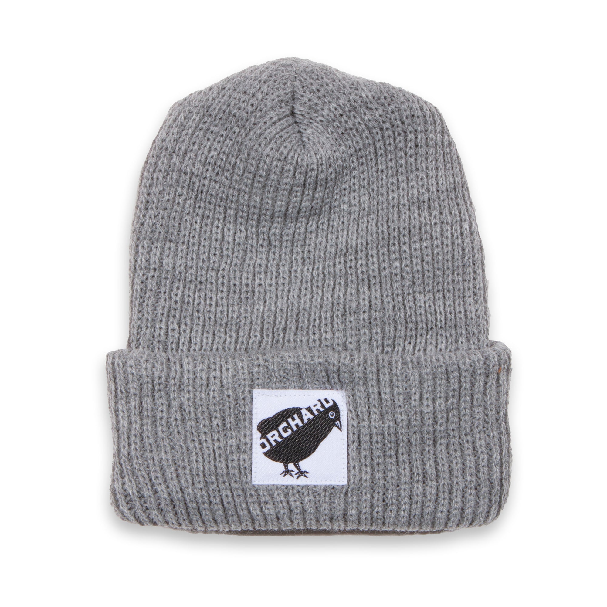 Orchard Bird Logo Short Cuff Beanie Grey