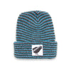 Orchard Bird Logo Short Cuff Beanie Cyan Multicolor
