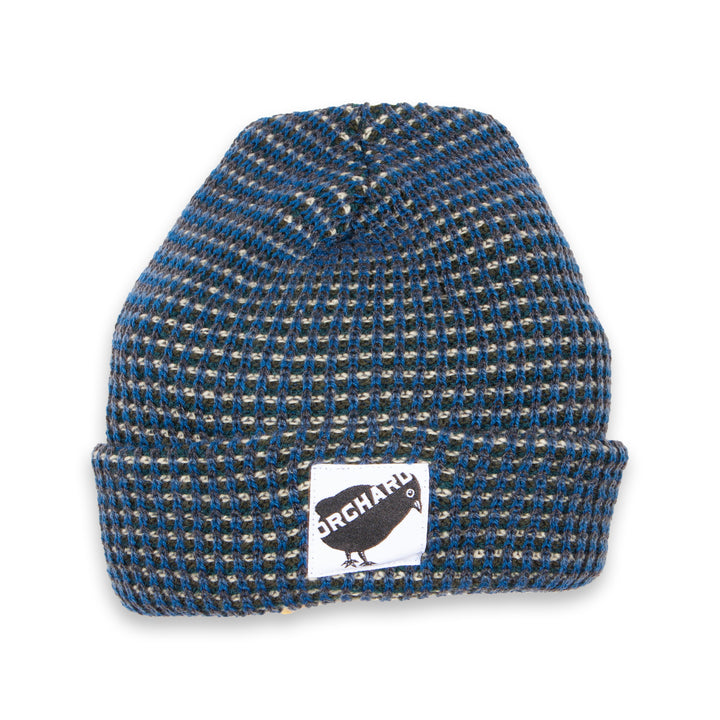 Orchard Bird Logo Short Cuff Beanie Blue/Grey Multicolor