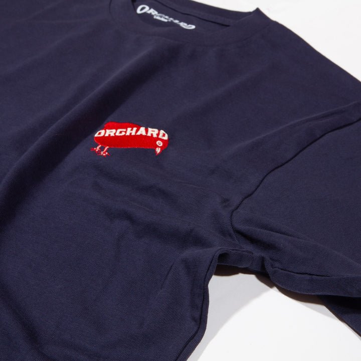 Orchard Bird Logo Emb Tee Ink Blue