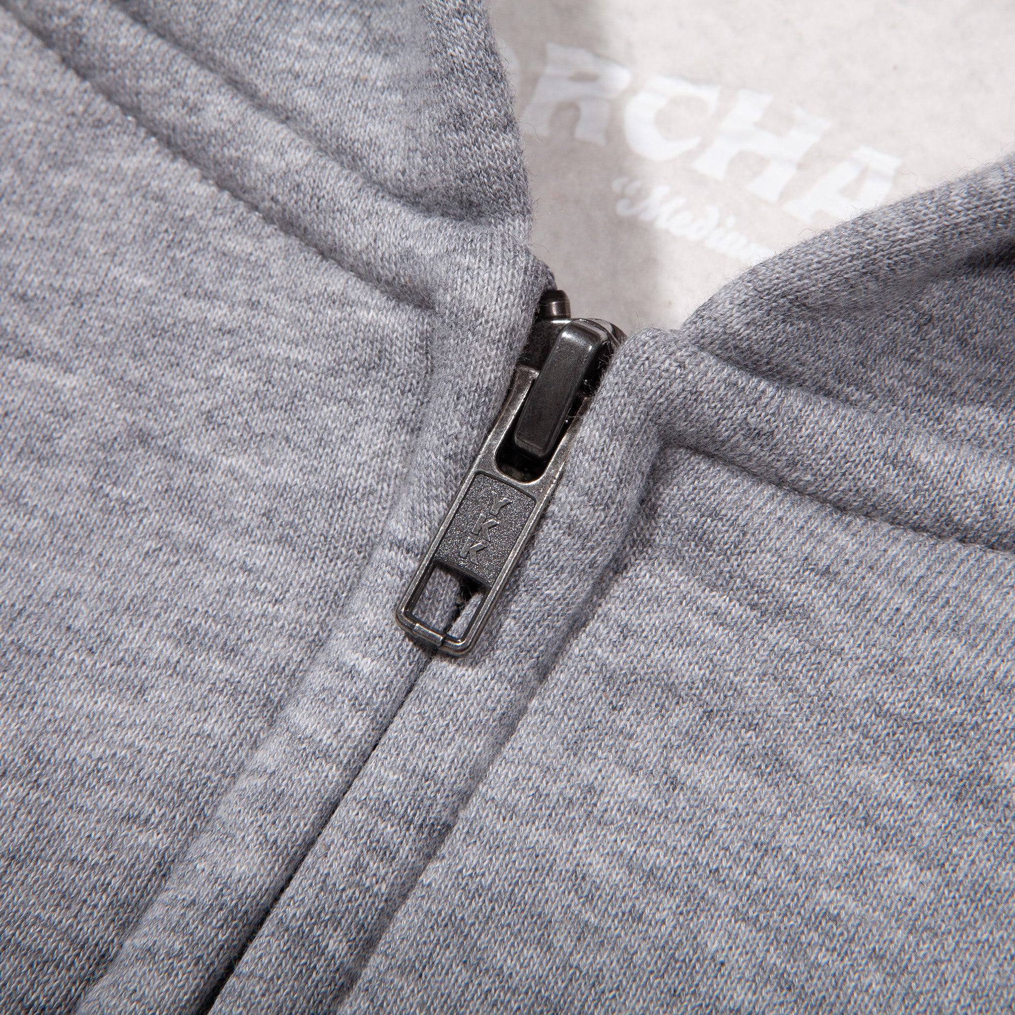 Orchard Bird Logo Emb Zip Hood Heather Grey