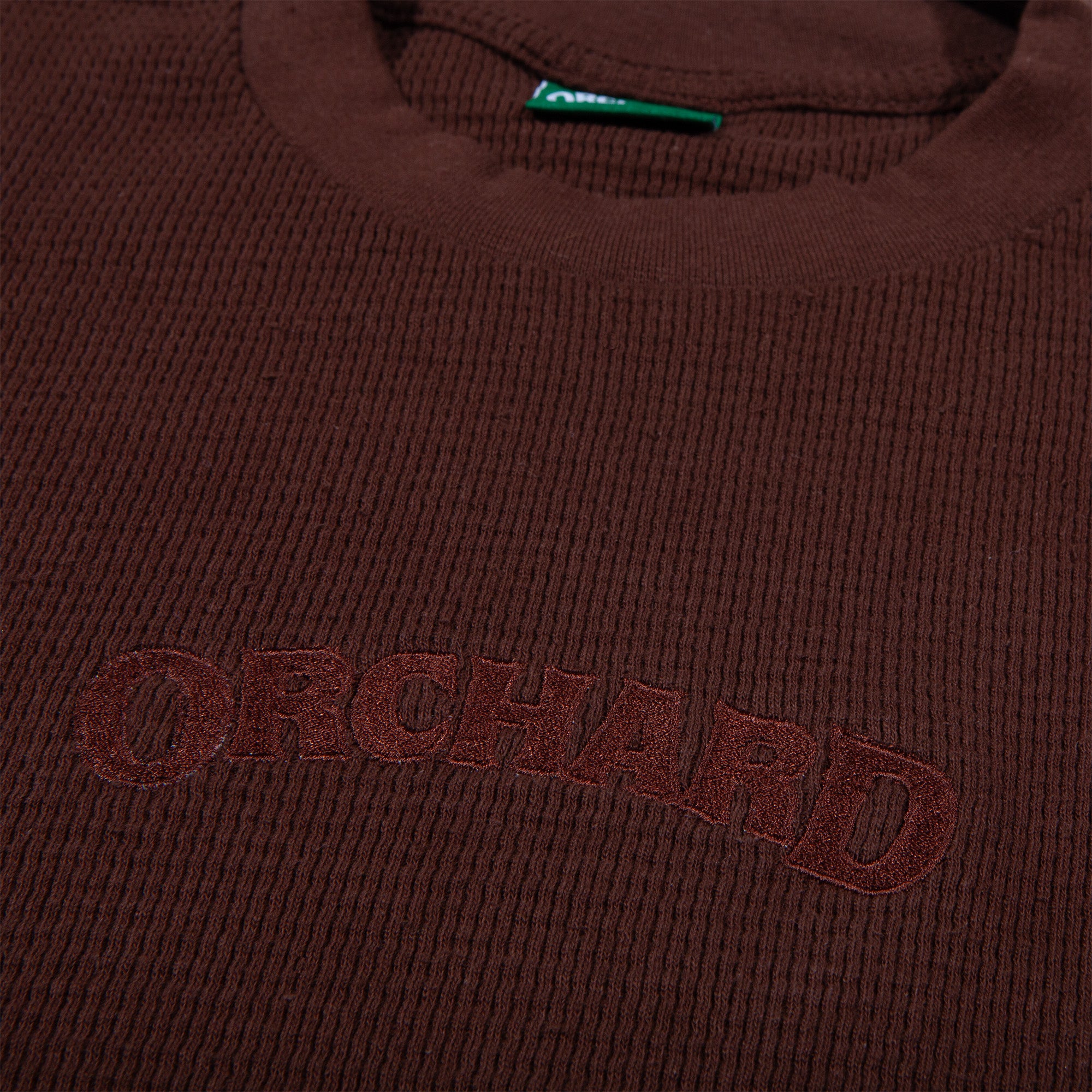 Orchard Emb Text Logo Thermal Shirt Chocolate/Chocolate