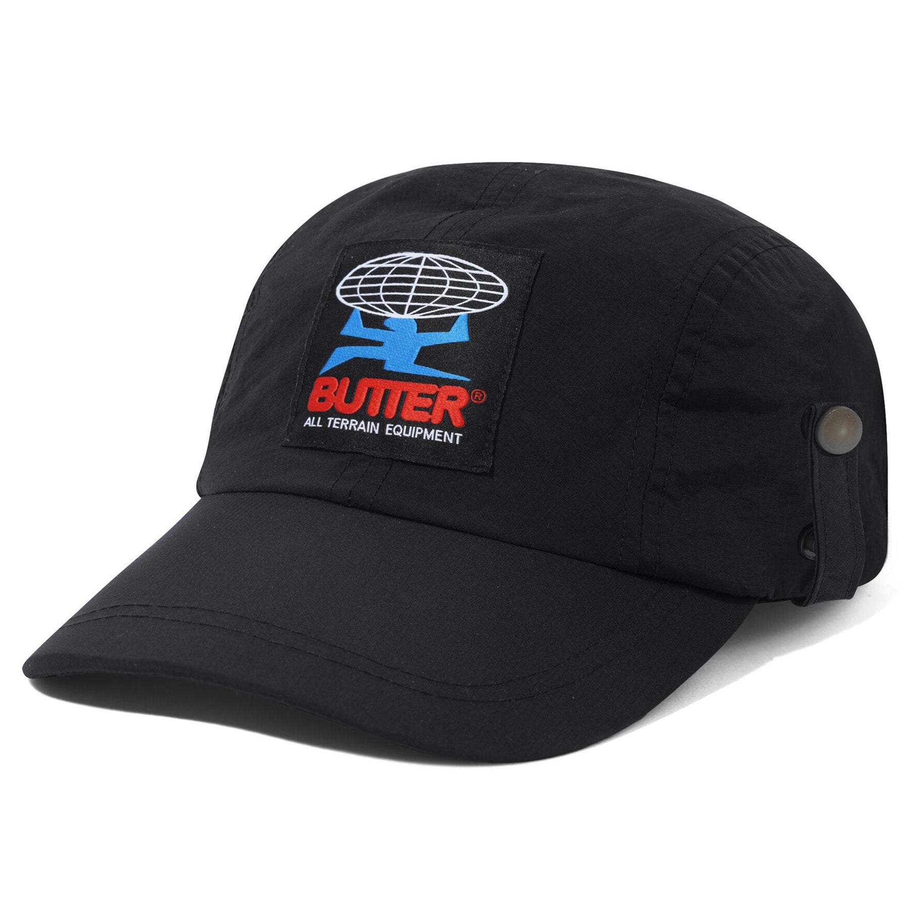 Butter Goods All Terrain 4 Panel Flap Cap Black