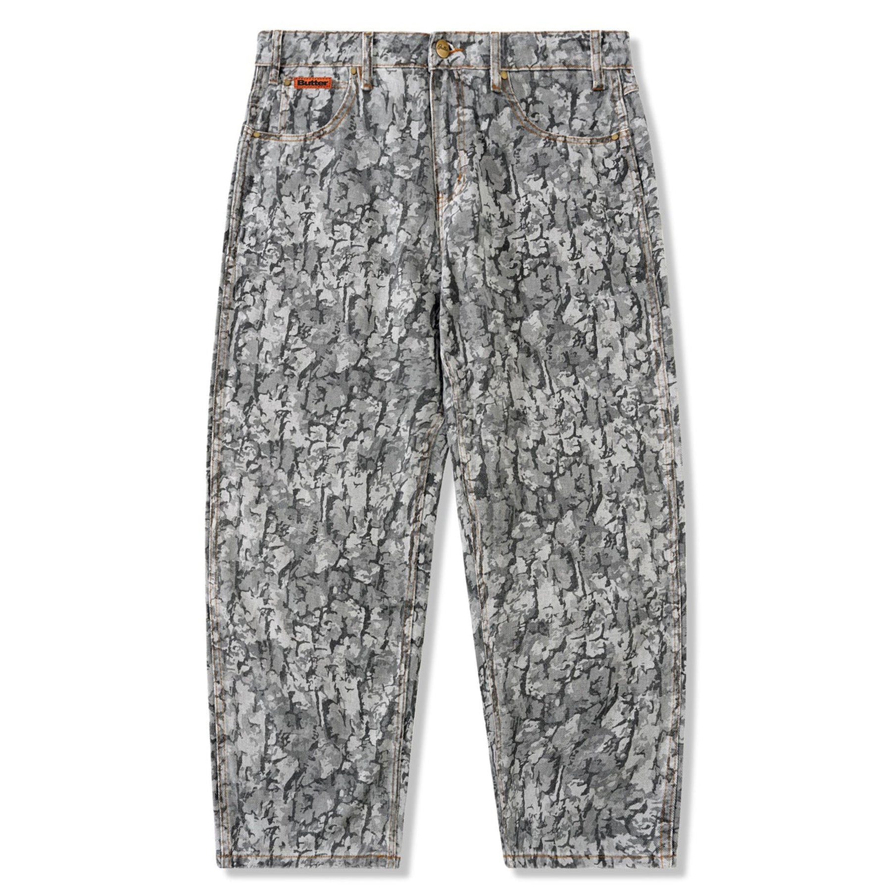 Butter Goods Bark Camo Denim Jeans Black - Orchard Skateshop
