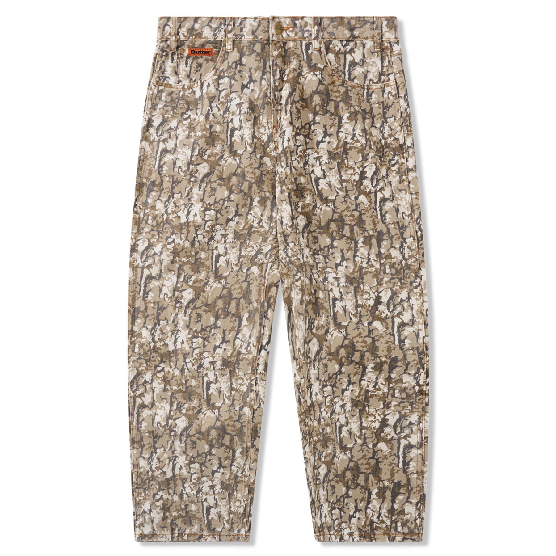 Butter Goods Bark Camo Denim Jeans Tan