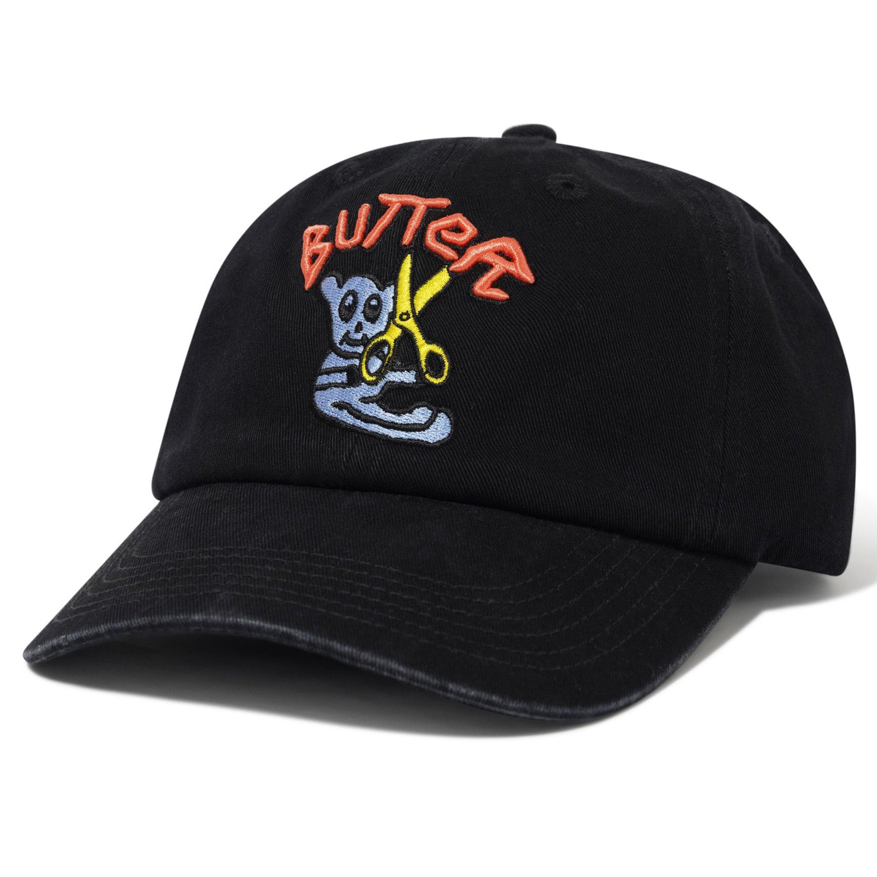 Butter Goods Bear 6 Panel Cap Black - Orchard Skateshop