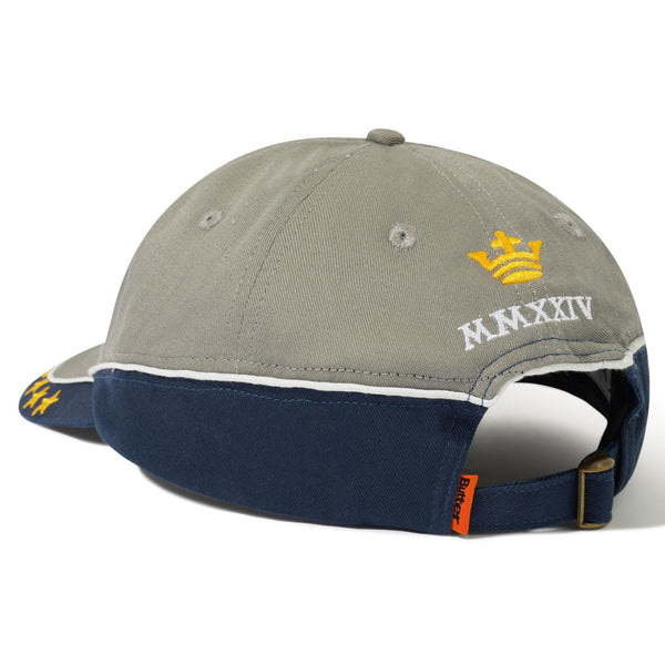 Butter Goods Crown 6 Panel Cap Grey/Navy - Orchard Skateshop