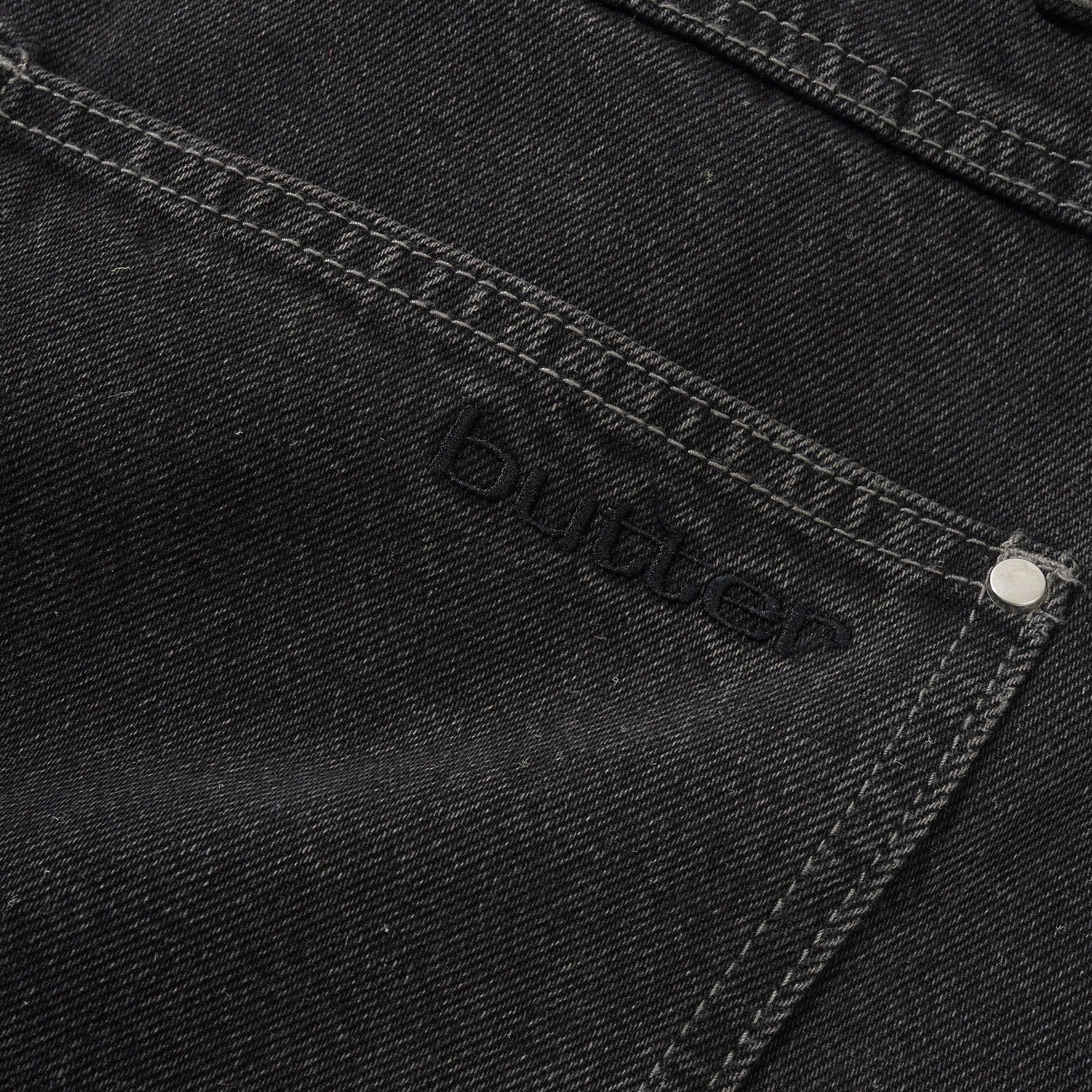 Butter Goods Davide Double Knee Denim Jeans Washed Black