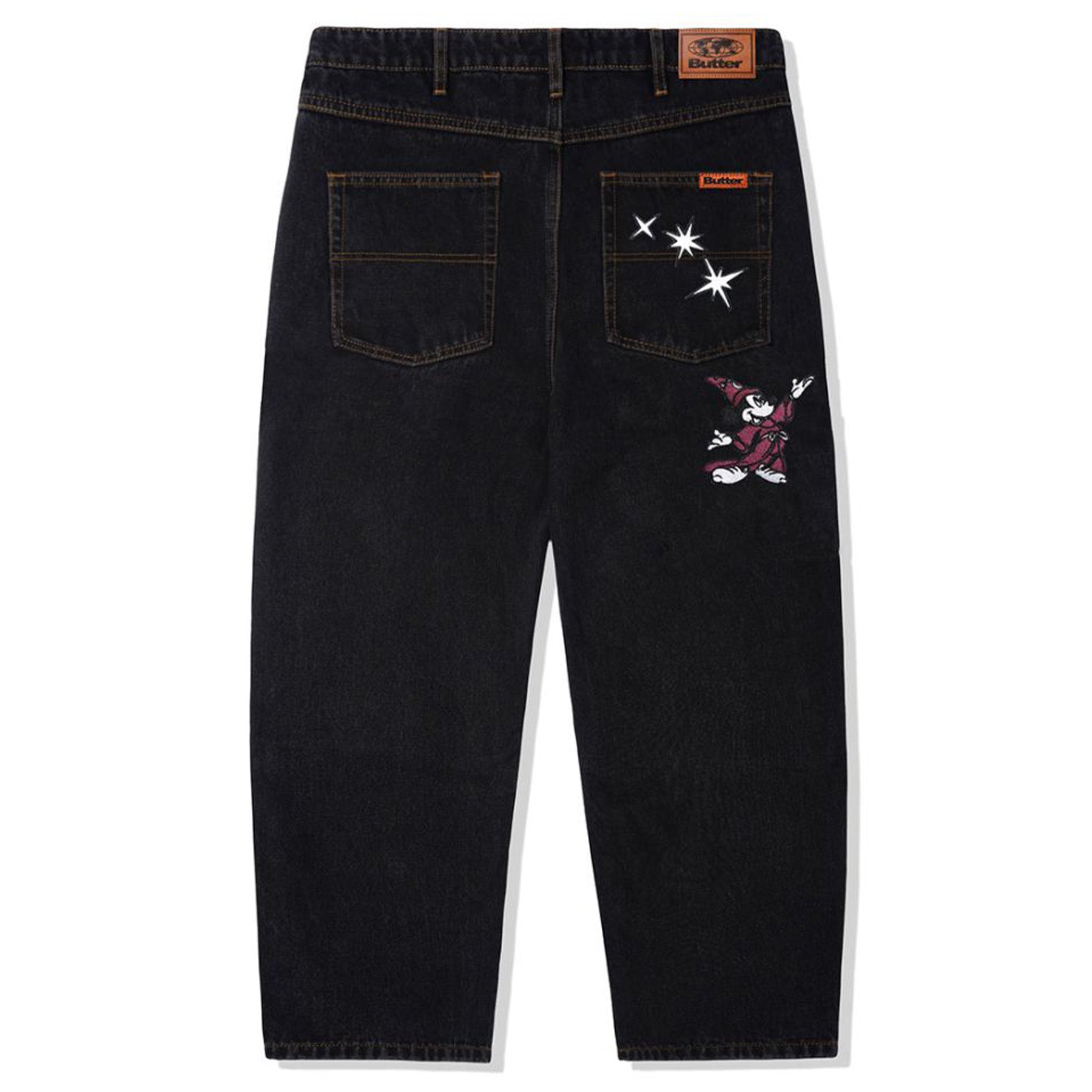 Butter Goods x Disney Fantasia Baggy Denim Jeans Washed Black