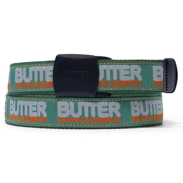 【BUTTER GOODS】 Logo Woven Belt, Navy Butter Goods Braided Belt - Navy | Flatspot