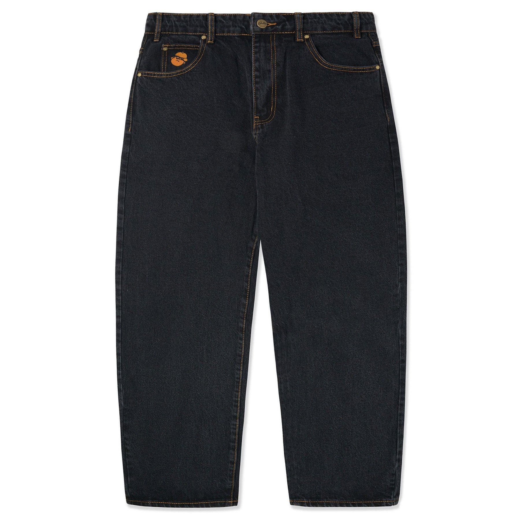 【BUTTER GOODS】 Scribble Denim Jeans, Washed Black Butter Goods Scribble Denim Jeans Washed Black - Orchard