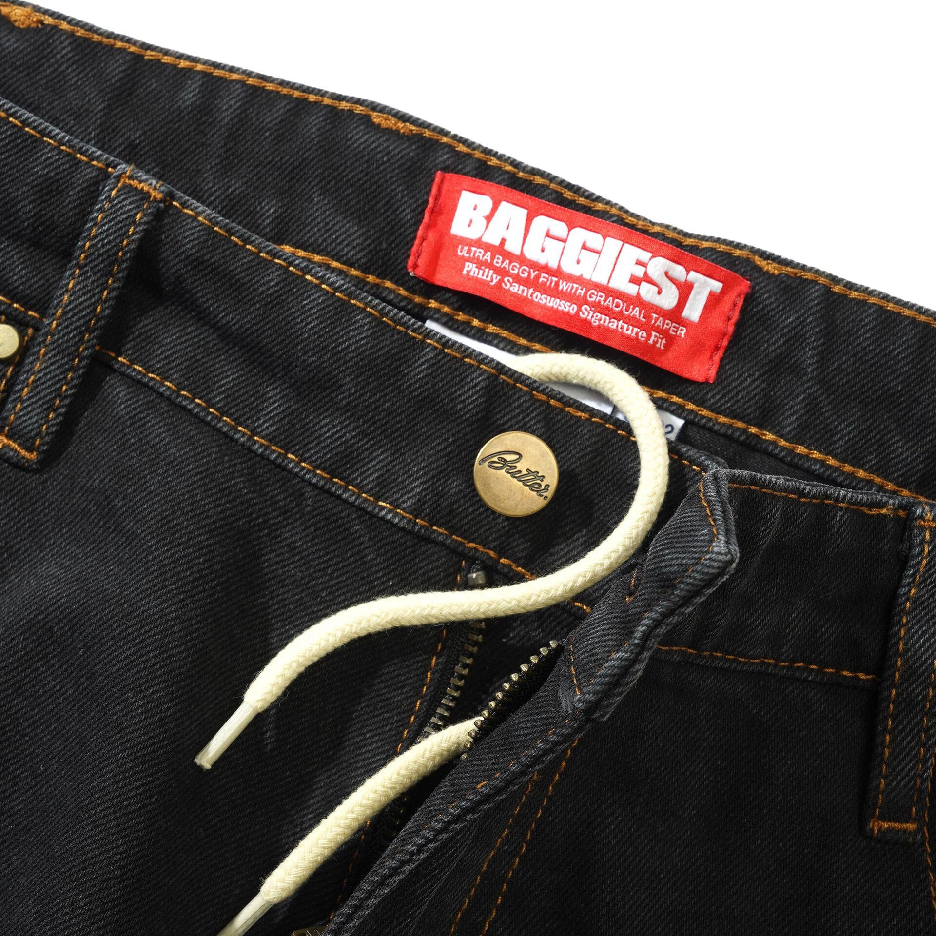 Butter Goods Santosuosso Denim Jeans Washed Black Q424 - Orchard Skateshop