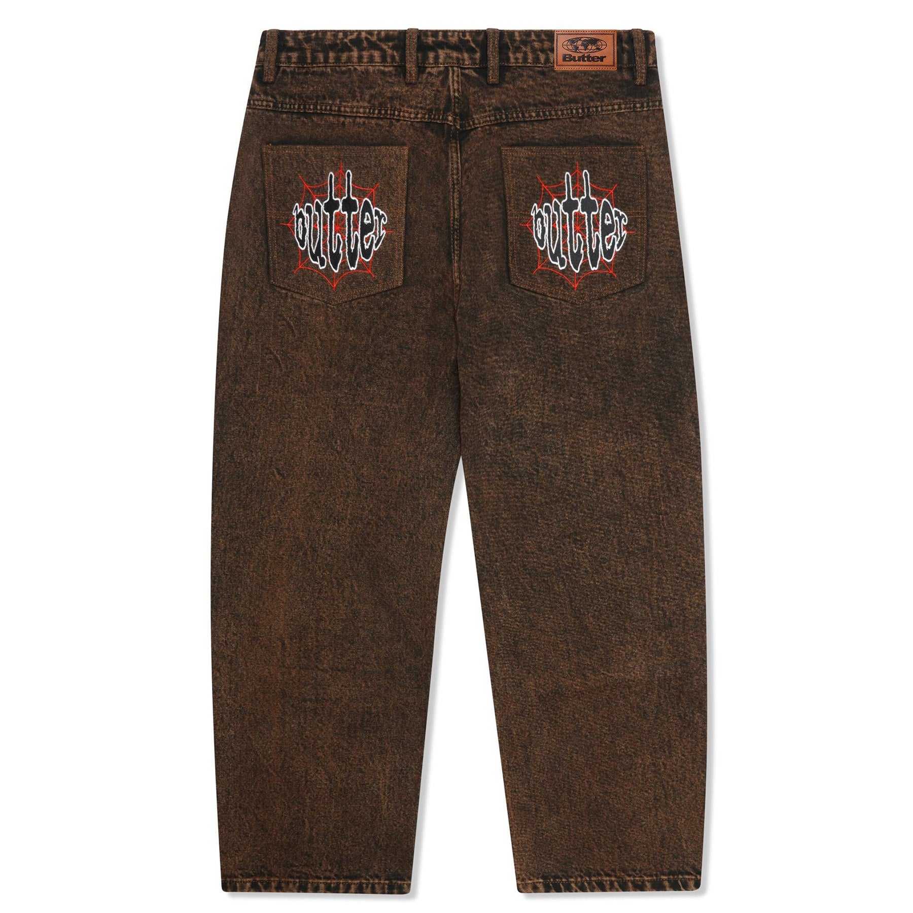 Butter Goods Spider Denim Jeans Acid Brown