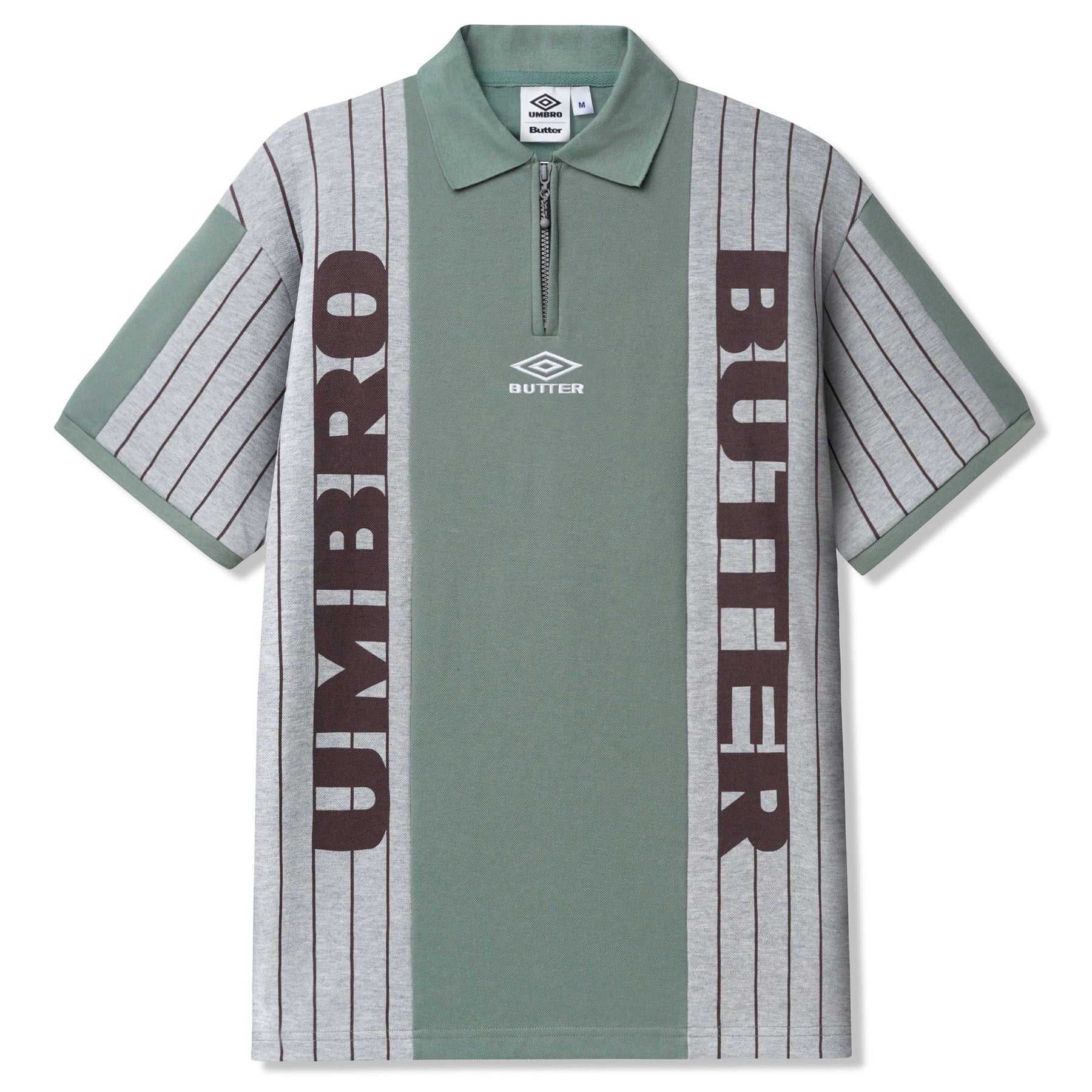 【BUTTER GOODS】X UMBRO ATHLETICA SS POLO ポロシャツ Butter x Umbro Athletica SS Polo Shirt Sage - Orchard Skateshop