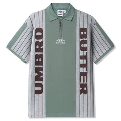 Butter x Umbro Athletica SS Polo Shirt Sage - Orchard Skateshop