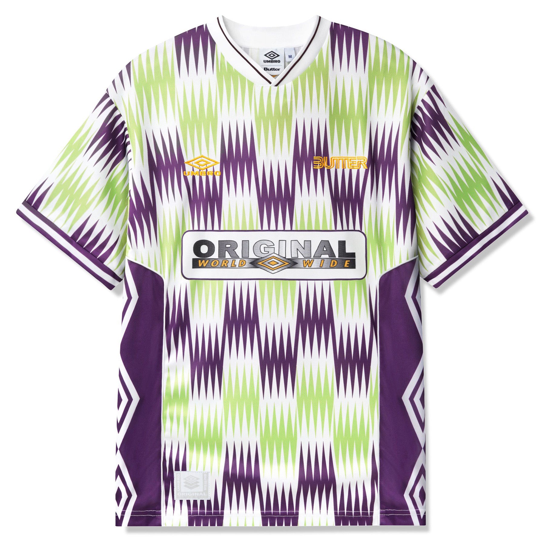 Butter x Umbro Optical Jersey Grape/Volt - Orchard Skateshop