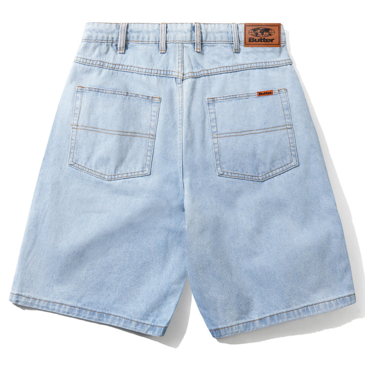 Butter Goods Baggy Denim Shorts Light Blue 25