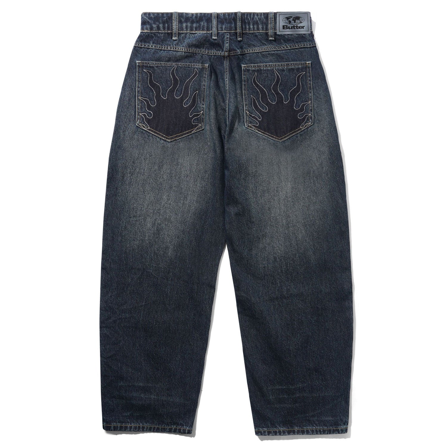 Butter Goods Solar Fade Baggy Denim Jeans Blue Tint Ripple