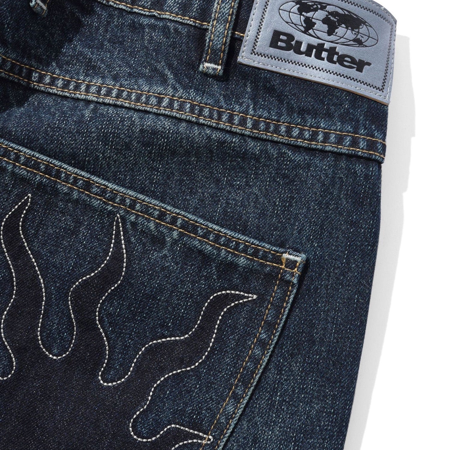 Butter Goods Solar Fade Baggy Denim Jeans Blue Tint Ripple
