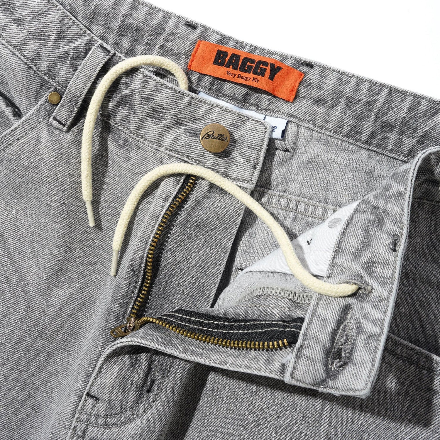 Butter Goods Solar Fade Baggy Denim Jeans Grey Wash